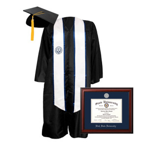 utah state university bachelor gold graduation regalia bundle